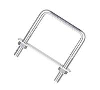 Unifizz Square U-Bolt,3 Set 304 Stainless Steel M8 U Bolts 55mm(2.24") Inner Width 80mm Length with Nuts and Frame Plate for Automobiles Boat Trailer