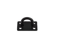 Unifizz Stainless Steel Wall Mount Ceiling Hook 46.5mm, U-Shaped Hook Heavy Duty Ceiling Hook, Wall Mount Eye Plate Top Hook with Screws, Black 1pcs