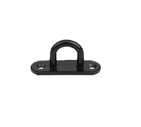 Unifizz Stainless Steel Wall Mount Ceiling Hook 60mm, Oval Hook Heavy Duty Ceiling Hook, Wall Mount Eye Plate Top Hook with Screws, Black 1pcs