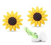 Unifizz Sunflower Car Accessories Cute 2 Pcs Car Air Freshener Sunflower Air Vent Clips Sunflowers Gift Decorations Girasoles Car Clip Interior Air Vent Decor