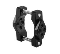 Unifizz Universal Motorcycle Handlebar Clamp,17-42mm Adjustable Motorcycle Stent Bumper Bracket,Auxiliary Spotlight Headlight Mount Clip, Aluminum Offroad Light Holder (Black)