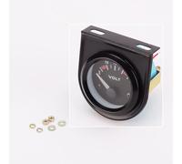 Unifizz Universal Pointer 12V 2" 52mm Volt Voltage Meter Gauge Voltmeter Car Auto Measure Range 8-16V LED Light Dial Black