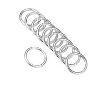 Unifizz Zinc Alloy O Rings 25mm(1") ID 3mm Thick Multi-Purpose Welded O Buckles for Bag Straps Belts Macrame Pet Leashes DIY Crafts Silver 25pcs