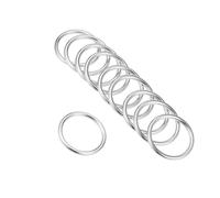 Unifizz Zinc Alloy O Rings 35mm(1.38") ID 3mm Thick Multi-Purpose Welded O Buckles for Bag Straps Belts Macrame Pet Leashes DIY Crafts Silver 20pcs