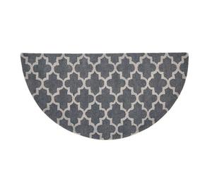 UniFlame - Gray Hand Tufted 100% Wool Hearth Rug - Size: 44" L x 22" W