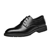 Uniform Men's Oxford Dress Shoes French Leather Lace Up Round Toe Working Low Top Shoe(Negro,9 UK)