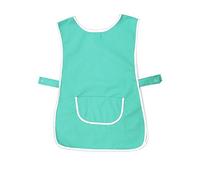 uniform solutions Tabard Apron with Pockets Work Wear Overall Catering Cleaning Side Button Fastening (S/M, Green)