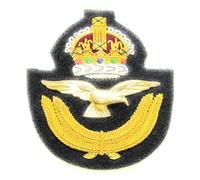 Uniform Store London Badge RAF Officer's Cap Badge With King's Crown R948