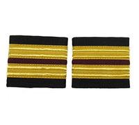 Uniform Store London Epaulettes Epaulette Rank 2x1/2'' Gold Bars-Maroon Engineers R155