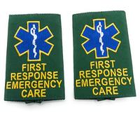 Uniform Store London Medical epaulettes Healthcare Sliders On Green FIRST RESPONSE EMERGENCY CARE