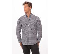Uniform Works B219-M Men's Gingham Shirt, Black