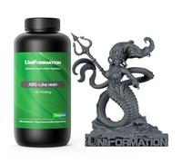 UNIFORMATION HD ABS Like Resin 2KG Hard Tough 3D Printer Resin Photopolymer UV Curing 3D Resin Liquid with High Precision Suit for SLA/LCD/DLP Printing Functional Mechanical Print 2x1KG HD Dark Grey