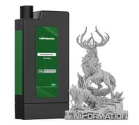 UNIFORMATION Standard 3D Printer Resin 1.2KG Fast UV Curing Plant-Based 3D Resin Liquid High Precision Low Viscosity Suit for 8K/12K/14K GK3 Series DLP LCD 3D Printing Miniatures,Garage Kits,HD Gray