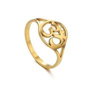 UNIFT Aum Om Ohm Ring for Women Men Stainless Steel Sanskrit Symbol Om Ring Spiritual Indian Jewellery Meditation Gift, 17, Stainless Steel, No Gemstone