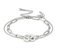 UNIFT Aum Om Ohm Sanskrit Symbol Bracelet For Women,Hindu Spiritual Harmony Amulet Stainless Steel Yoga Charm Cuff Bracelet Jewelry Accessory (silver 2)