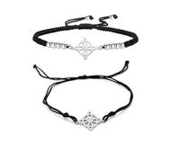 UNIFT Bracelet For Women Celtic Witch's Knot Magic Layered Bracelet Stainless Steel Charm Mystic Double Rope Bracelets Celtic Jewelry, One Size, Stainless Steel, no gemstone