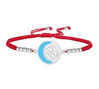 UNIFT Crescent Moon and Sun Bracelet for Women Stainless Steel Supernatural Pentagram Pendant Birthday Jewelry Gifts (silver-R)