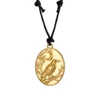 UNIFT Crow Crescent Moon Necklace for Women Stainless Steel Retro Vintage Oval Medallion Crow Pendant Gothic Occult Norse Wisdom Jewelry Gift, One Size, Stainless Steel, No Gemstone
