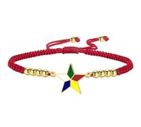 UNIFT Druze Five Color Star Bracelet for Women Stainless Steel Religious Cultural Druze Faith Symbol Jewelry Gift for Druze Family and Friends, One Size, Stainless Steel, no gemstone