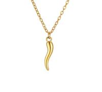 UNIFT Evil Eye Horn Necklace for Women Men Stainless Steel Dainty Cute Italian Horn Blue Evil Eye Pendant Necklace Amulet Jewelry, One Size, Stainless Steel, No Gemstone