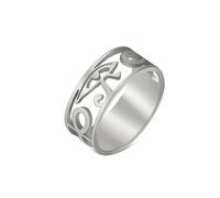 UNIFT Eye of Horus Ankh Cross Rings for Women Men Stainless Steel Ancient Egyptian Cross The Eye of Horus Ring Protection Jewelry (silver, 9)