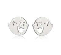 UNIFT Ghost Stud Earrings for Women Stainless Steel Spooky Cute Halloween Earrings for Daily Party, One Size, Stainless Steel, No Gemstone