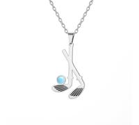 UNIFT Golf Necklace for women and men stainless steel Simple Elegant Sports Pendant Jewelry Sport Lovers Graduation Birthday Gifts (silver)