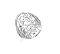 UNIFT Hebrew Chai Star of Daivd Ring for Women Men Stainless Steel Judaism Symbol of Life Letter Ring Hebrew Prayer Jewelry Passover Gift (silver 1, 18)