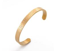 UNIFT Islamic Ayatul Kursi Bracelet for Women Men Stainless Steel Muslim Islamic Allah Arabic Calligraphy Openable Cuff Bracelet Islam Eid Ramadan Gifts (gold)