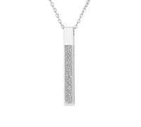 UNIFT Islamic Ayatul Kursi Necklace for Women Men Stainless Steel Muslim Allah Arabic 3D Bar Pendant Necklaces Ramadan Prayer Jewelry Eid Ramadan Gifts (silver)