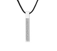 UNIFT Islamic Ayatul Kursi Necklace for Women Men Stainless Steel Muslim Allah Arabic 3D Bar Pendant Necklaces Ramadan Prayer Jewelry Eid Ramadan Gifts (silver 1)