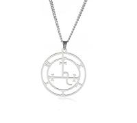 UNIFT Lilith Stealth Pendant Necklace for Women Stainless Steel Pagan Mythology Goddess Stealth Lilith Witchcraft Jewelry (silver)