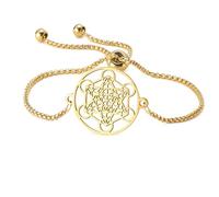 unift Metatron Cube Bracelet for Women Men Stainless Steel Bracelet Cube Archangel Metatron Geometry Sacred Talisman Jewelry, one size, Stainless Steel, No gemstone