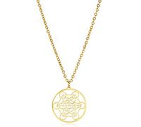 UNIFT Metatron’s Cube Pendant Necklace For Men Women Stainless Steel Geometric Style Hollow Out Seals of Archangel Necklace Spiritual Healing Talisman Jewelry (gold)