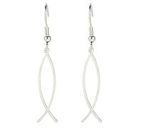 UNIFT Silver Stainless Steel Jesus Fish Faith Symbol Earrings Chic Arc Fish Hook Earrings Christian Jewelry