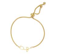 UNIFT Tulip Charm Bracelet for Women Stainless Steel Dainty Elegant Tulip Flower Bracelets Tulip Jewelry Mother's Day Gifts (gold 2)