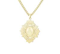 UNIFT Virgin Mary Necklace for Women Men Stainless Steel Double Sided 1830 Miraculous Medal Catholic Protection Amulet Jewelry