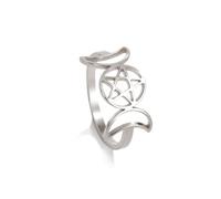 UNIFT Wicca Pagan Triple Moon Godness Ring for Women Men Stainless Steel Gothic Style Crescent Moon Star Ring Amulet Jewelry (silver, 7)