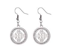UNIFT Witch Knot Earrings For Women, Stainless Steel Stylish Simplicity Celtic Knot Wiccan Symbol Drop Earrings, Witchcraft Jewellery for Teens, Stainless Steel, silver 8