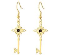 UNIFT Witches Knot Key Earring for Women Stainless Steel Witchy Magic Knot Pendant Celtic Witchcraft Jewelry Amulet Gifts, One Size, Stainless Steel, No Gemstone