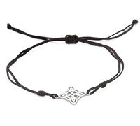 UNIFT Witches Knot Layered Bracelet For Women Men Stainless Steel Geometric Style Chic Elegante Witch's Knot Double Rope Bracelets Pagan Wiccan Symbol Amulet Jewelry, Stainless Steel, no gemstone