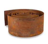 UNIGARDIA Corten Steel Lawn Edging 5 m - Metal Garden Edging 14 cm High - Easy to install - Pre-Rusted Garden Edge Border, Incl. 1 Pair of Assembly G