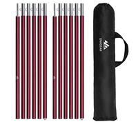 Unigear Tarp Poles telescopic set of 2, Aluminum pole for tarp, tent, awning, camping, adjustable from 40cm-240cm