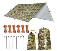 Unigear Tarp Rain Fly Tarp Waterproof Tent Cover Hiking Shelter Foldable Lightweight Waterproof for Camping and Protection Against Rain, Snow and Sun