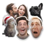 UNIGIFT Custom Pillows with Picture, Personalised Shaped Pillow with Funny Photo, Customised White Elephant Gag Gifts for Friends Couples Christmas Valentine's Day, Creative Gifts for Family Birthday