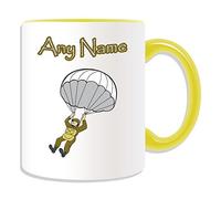 UNIGIFT Personalised Gift - Airborne Mug (Military Design Theme, Colour Options) - Any Name/Message on Your Unique - Army Armed Forces Soldier World War Weapon Battle Parachute Jump Infantry