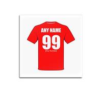 UNIGIFT Personalised Gift - Bristol City Square Glass Coaster (Football Club Design Theme, Colour Options) - Any Name/Message on Your Unique Mat Pad - The Robins