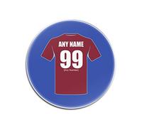 UNIGIFT Personalised Gift - Burnley Glass Round Coasters (Football Club Design Theme, Colour Options) - Any Name/Message on Your Unique Mat Pad - The Clarets