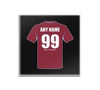 UNIGIFT Personalised Gift - Burnley Glass Square Coasters (Football Club Design Theme, Colour Options) - Any Name/Message on Your Unique Mat Pad - The Clarets