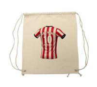 UNIGIFT Personalised Gift - Cathedral City Fan Drawstring Gym Bag (Red White Stripes Football Jersey Design) Custom Name - Lincolnshire LN5 Club